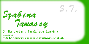 szabina tamassy business card